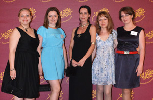 Слева направо: Екатерина Алеева, Наталья Строганова, Ирина Зеленкова, Елена Еронина, Дарья Рожкова